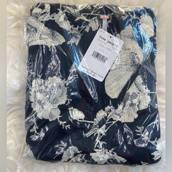 Free People French Quarter Print Wrap Flutter Sleeve Minidress, Black Onyx Combo - Picture 9 of 10